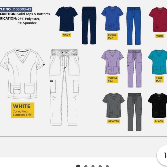 Ceil Blue Empire Trend Premium Medical Scrubs - Stylish & Comfortable - Picture 3 of 3